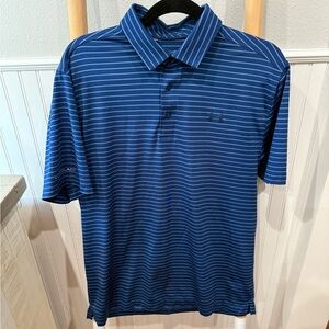 Under Armour Men's Navy Striped Polo Shirt